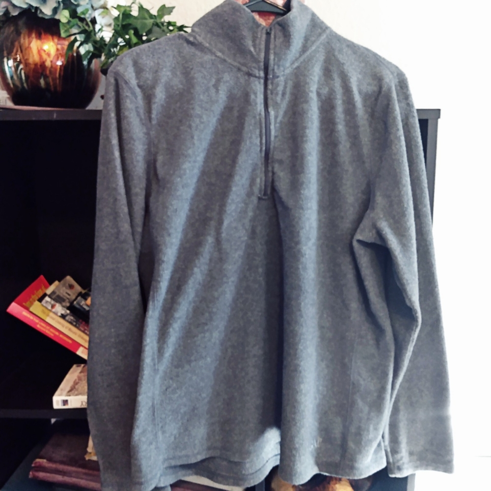 GAP gray fleece pullover jacket sz XL